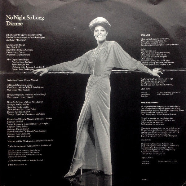 Dionne Warwick : No Night So Long (LP, Album, San)