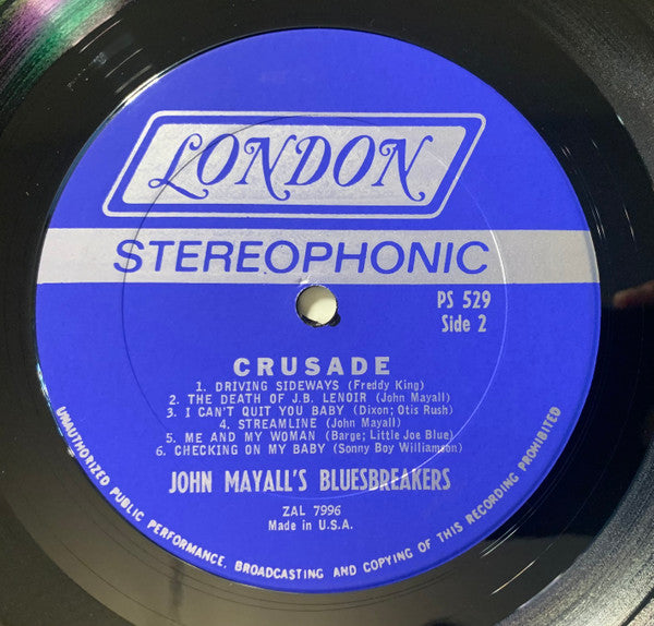 John Mayall's Bluesbreakers* : Crusade (LP, Album, Pit)