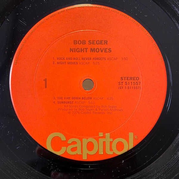 Bob Seger & The Silver Bullet Band* : Night Moves (LP, Album, Club, Car)