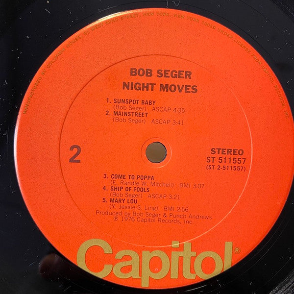 Bob Seger & The Silver Bullet Band* : Night Moves (LP, Album, Club, Car)