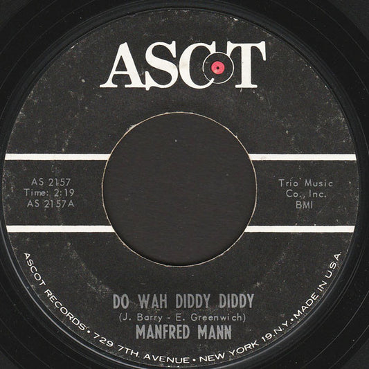 Manfred Mann : Do Wah Diddy Diddy (7", Single, Styrene, Ter)