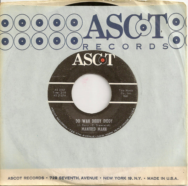 Manfred Mann : Do Wah Diddy Diddy (7", Single, Styrene, Ter)