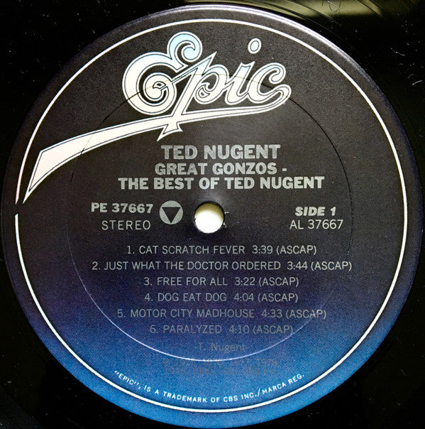 Ted Nugent : Great Gonzos! - The Best Of Ted Nugent (LP, Comp, RE, Car)