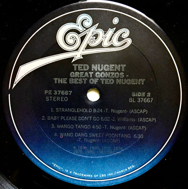 Ted Nugent : Great Gonzos! - The Best Of Ted Nugent (LP, Comp, RE, Car)