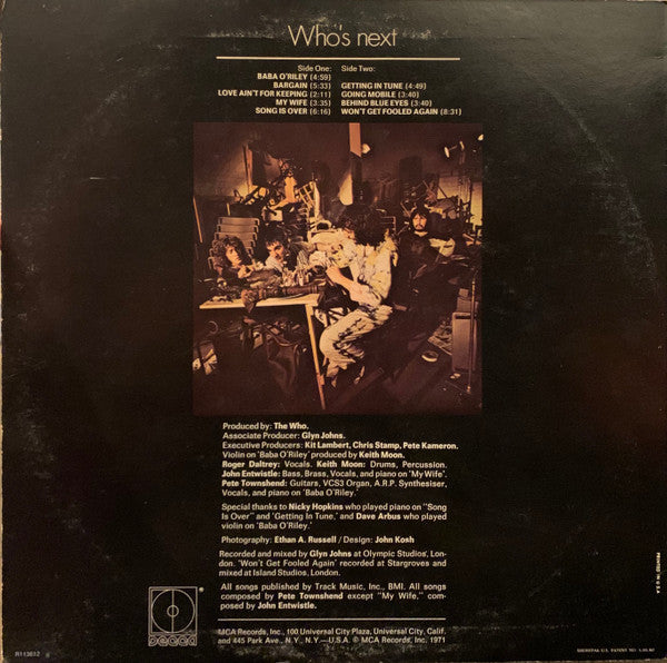 The Who : Who's Next (LP, Album, Club)
