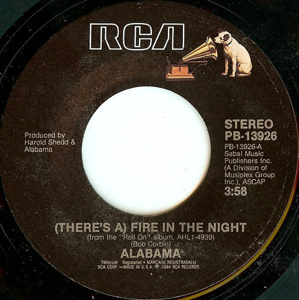 Alabama : (There's A) Fire In The Night (7", Single, Styrene, Ind)