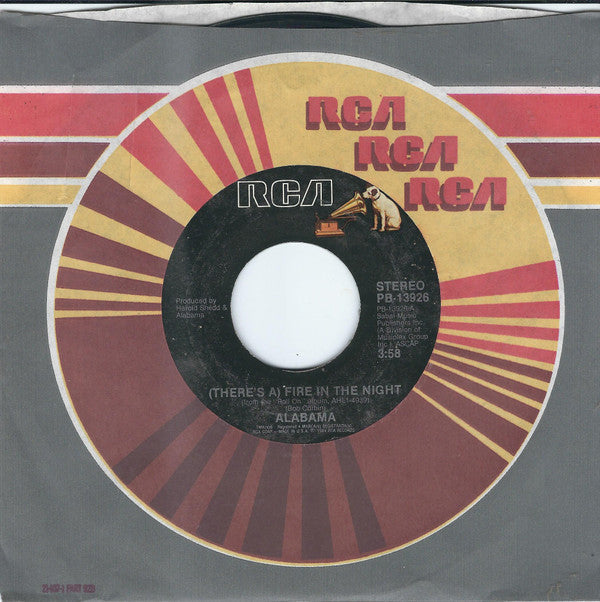 Alabama : (There's A) Fire In The Night (7", Single, Styrene, Ind)