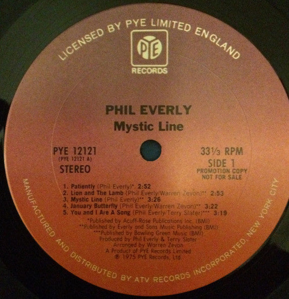 Phil Everly : Mystic Line (LP, Album, Promo)