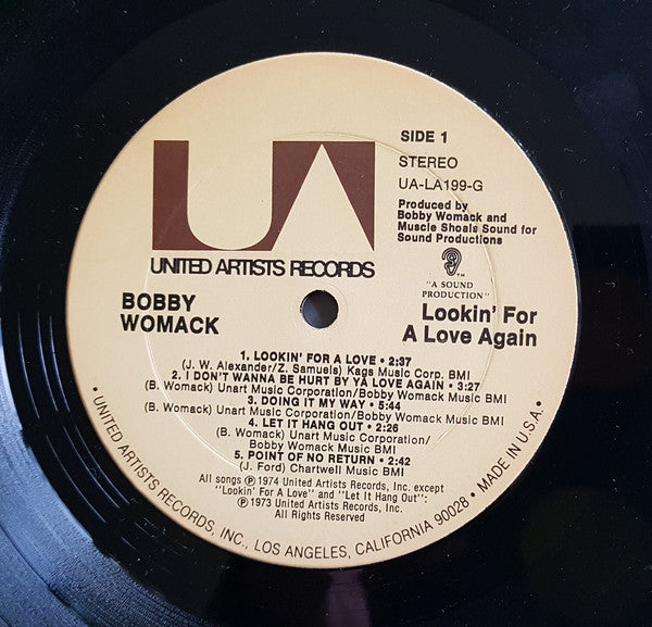 Bobby Womack : Lookin' For A Love Again (LP, Album, Ter)