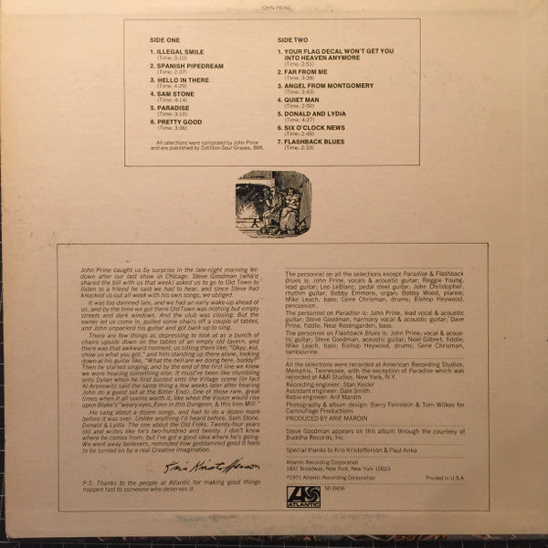 John Prine : John Prine (LP, Album, RE, SP)