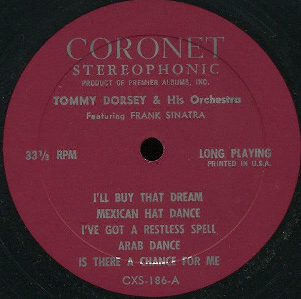 Tommy Dorsey And His Orchestra, Frank Sinatra : Tommy Dorsey And His Orchestra Featuring Frank Sinatra (LP, Album, Comp, Red)