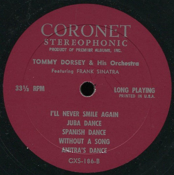 Tommy Dorsey And His Orchestra, Frank Sinatra : Tommy Dorsey And His Orchestra Featuring Frank Sinatra (LP, Album, Comp, Red)