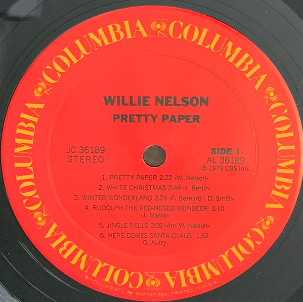 Willie Nelson : Pretty Paper (LP, Album, Pit)