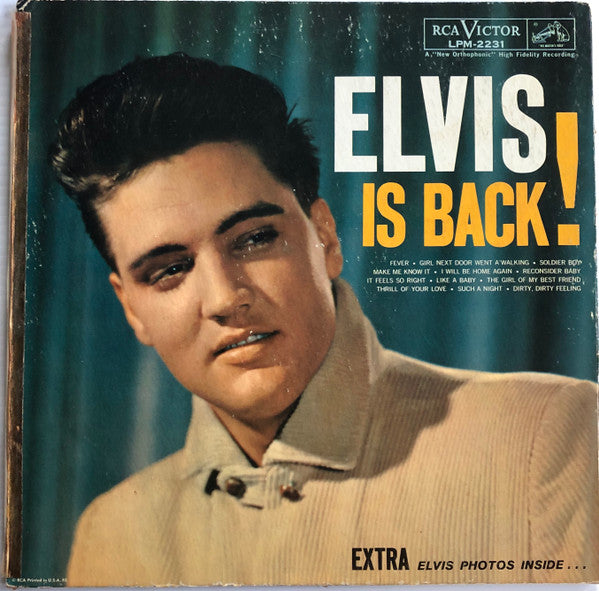 Elvis Presley : Elvis Is Back! (LP, Album, Mono, RP, Ind)