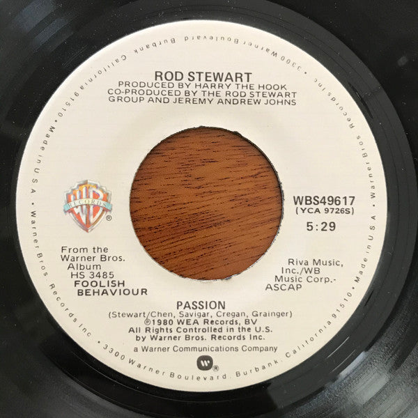 Rod Stewart : Passion / Better Off Dead (7", Single, Spe)