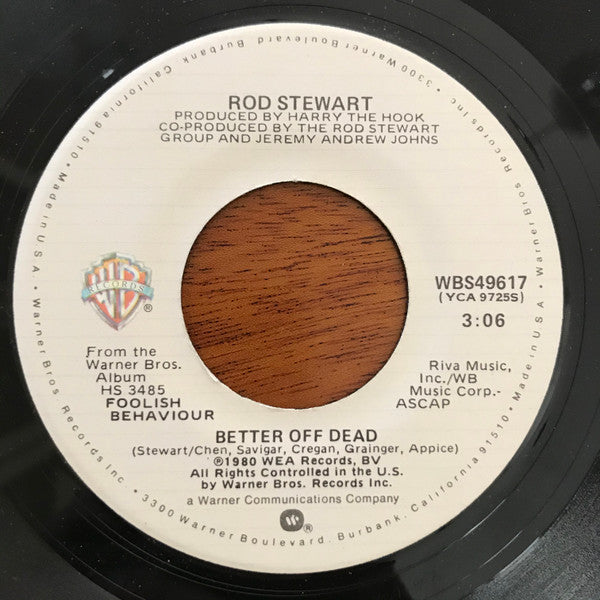 Rod Stewart : Passion / Better Off Dead (7", Single, Spe)