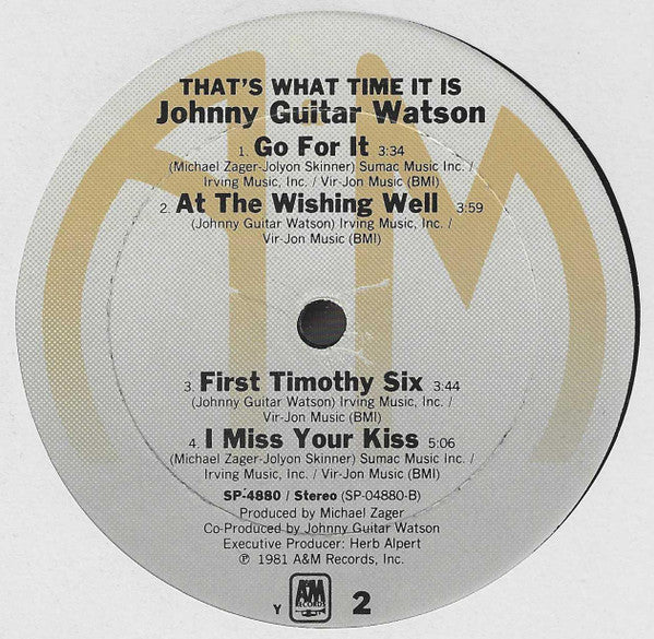 Johnny Guitar Watson : That's What Time It Is (LP, Album, Ter)