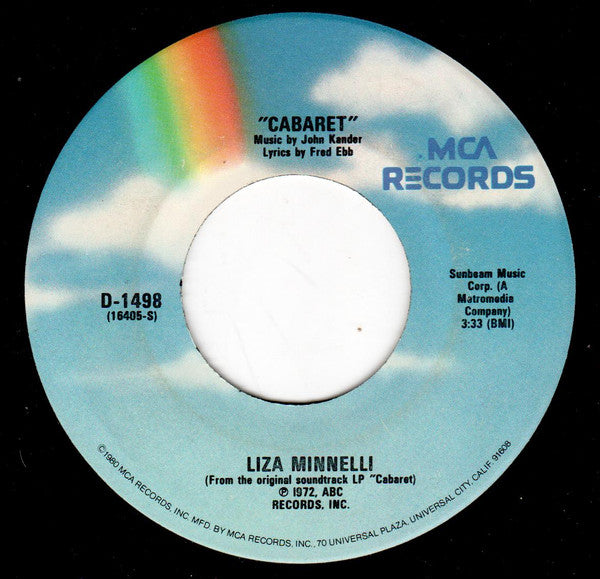 Liza Minnelli : Cabaret / Maybe This Time (7", RE)