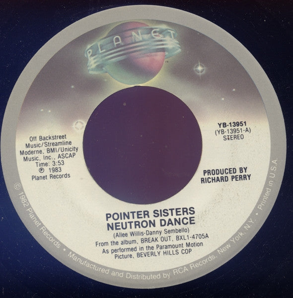 Pointer Sisters : Neutron Dance (7", Single, Mon)