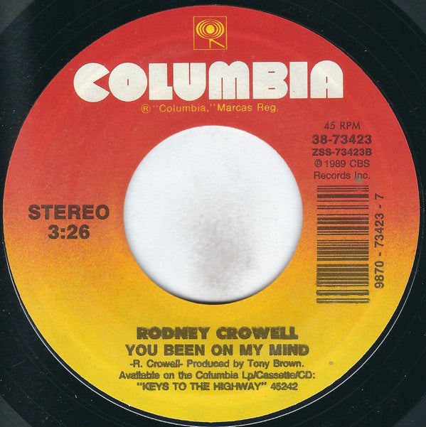 Rodney Crowell : My Past Is Present (7", Styrene, Car)