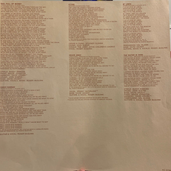 Roger McGuinn : Roger McGuinn (LP, Album, Ter)