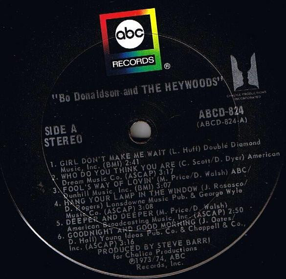 Bo Donaldson And The Heywoods* : Bo Donaldson And The Heywoods (LP, Album, Pit)