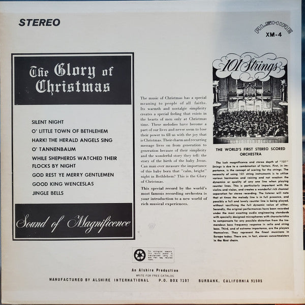 101 Strings : The Glory Of Christmas (LP, RE)