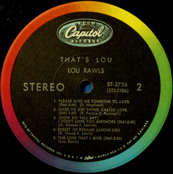 Lou Rawls : That's Lou (LP, Album, Scr)