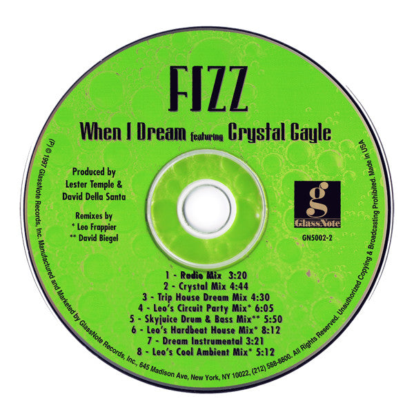 Fizz (4) Featuring Crystal Gayle : When I Dream (CD, Maxi)