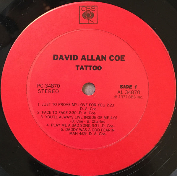 David Allan Coe : Tattoo (LP, Album)