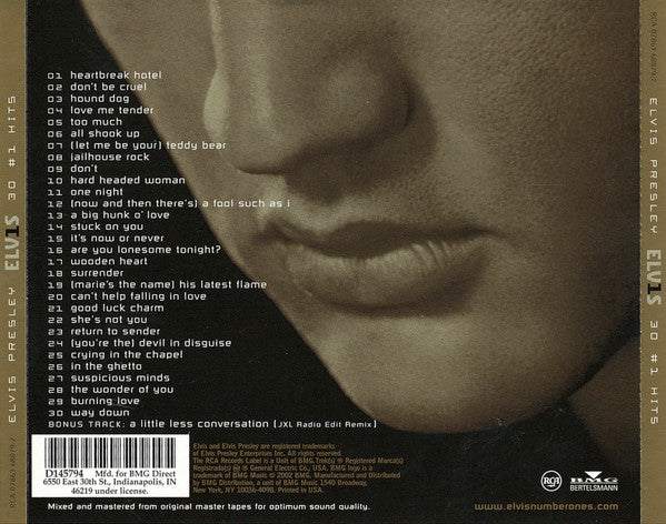 Elvis Presley : ELV1S 30 #1 Hits (CD, Comp, Club, DAD)
