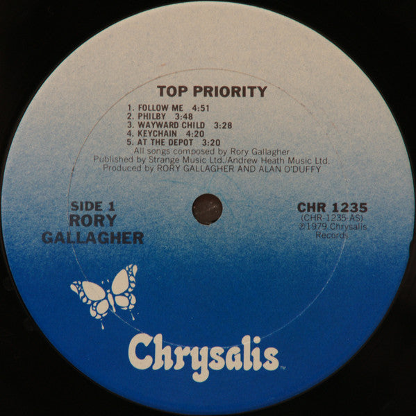Rory Gallagher : Top Priority (LP, Album, San)