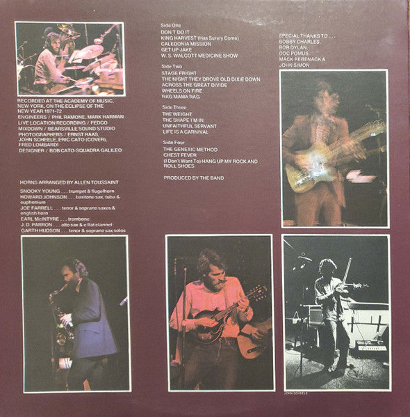 The Band : Rock Of Ages (The Band In Concert) (2xLP, Album, Jac)