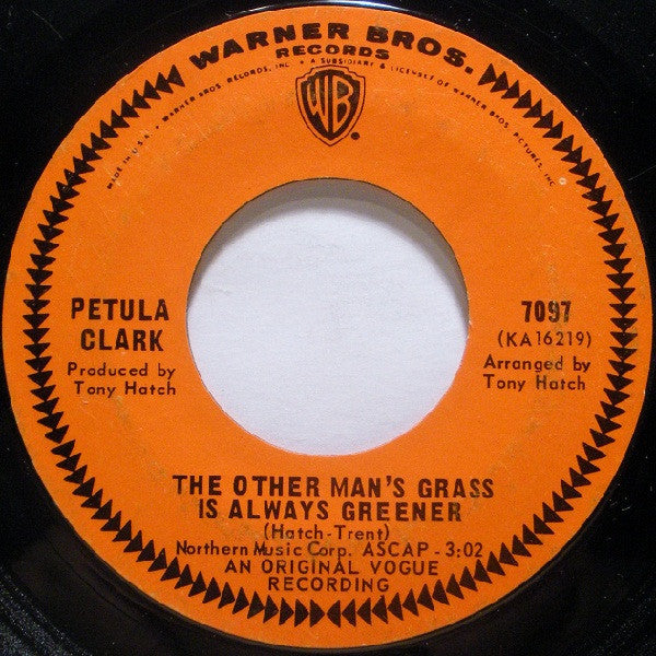 Petula Clark : The Other Man's Grass Is Always Greener / At The Crossroads (7", Single, San)