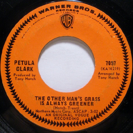 Petula Clark : The Other Man's Grass Is Always Greener / At The Crossroads (7", Single, San)
