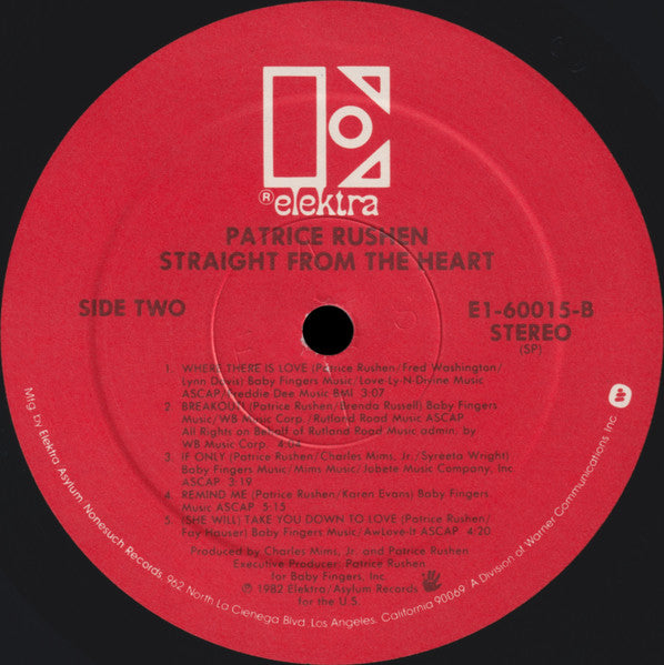 Patrice Rushen : Straight From The Heart (LP, Album, SP )