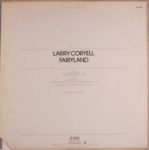 Larry Coryell : Fairyland (LP, Album, Promo, RE, San)