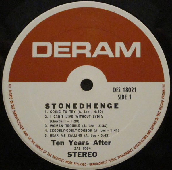 Ten Years After : Stonedhenge (LP, Album, Ter)