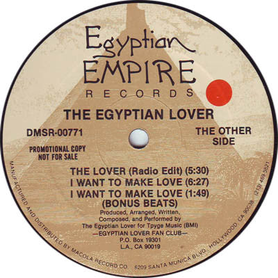 The Egyptian Lover* : The Lover (12", Promo)