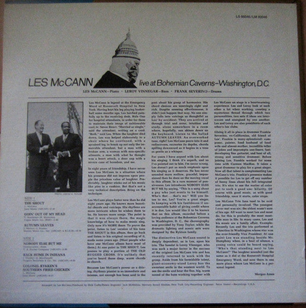 Les McCann : Live At Bohemian Caverns - Washington, D.C. (LP)