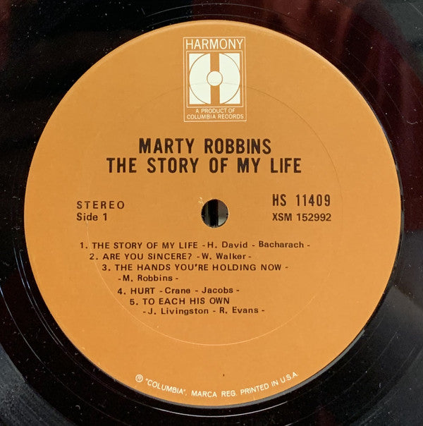 Marty Robbins : The Story Of My Life (LP, Album, Comp, Ter)