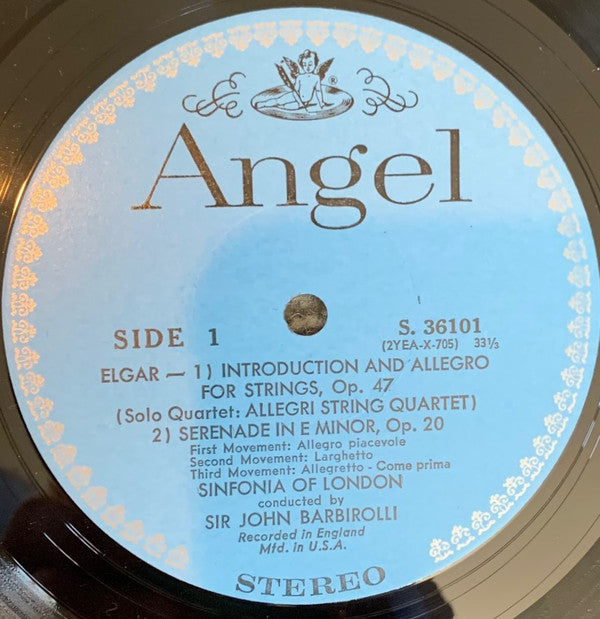 Vaughan Williams* / Elgar*, The Strings Of The Sinfonia Of London*, Allegri String Quartet*, Sir John Barbirolli : Fantasia On A Theme By Tallis - Fantasia on Greensleeves / Introduction And Allegro For String Quartet And String Orchestra - Serenade in E Minor (LP)