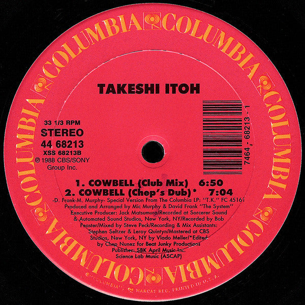 Takeshi Itoh : Cowbell (12")