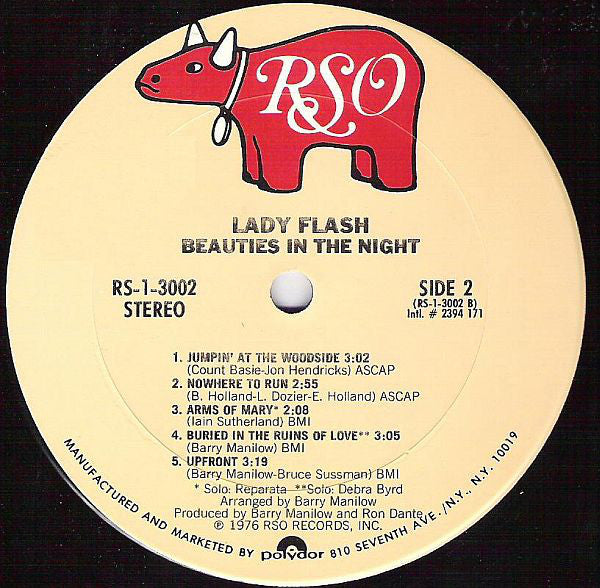Lady Flash (2) : Beauties In The Night (LP, Album, Pit)