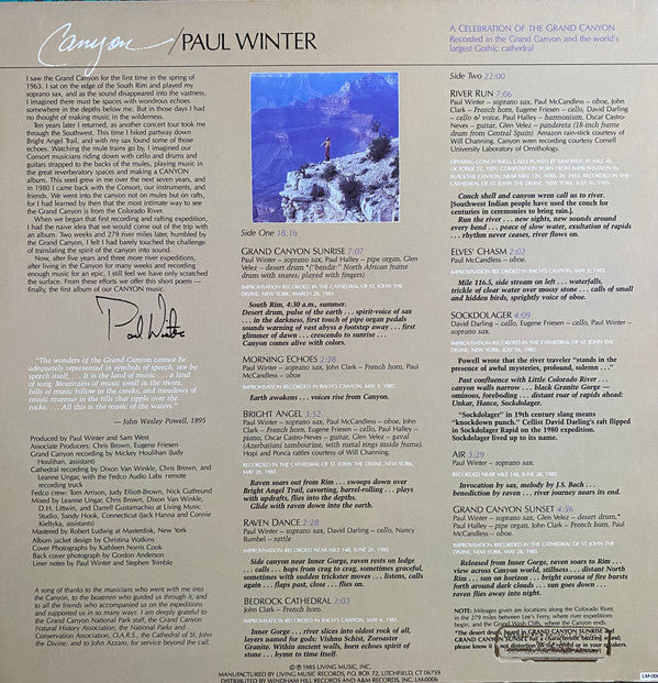 Paul Winter (2) : Canyon (LP)