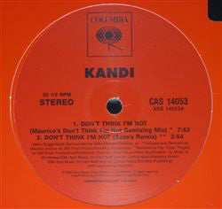 Kandi : Don't Think I'm Not (12", Promo)