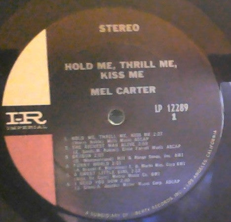 Mel Carter : Hold Me, Thrill Me, Kiss Me (LP, Album)