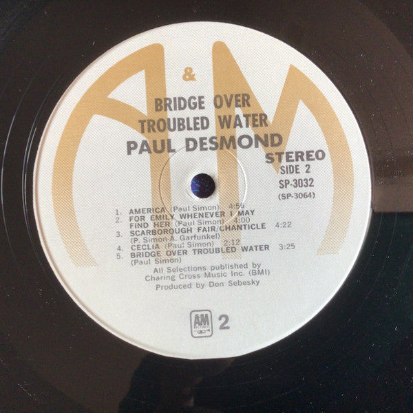 Paul Desmond : Bridge Over Troubled Water (LP, Album, RE)