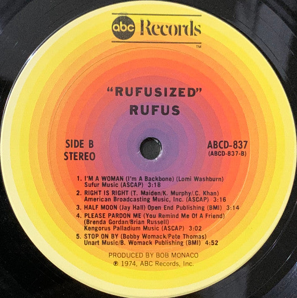 Rufus Featuring Chaka Khan* : Rufusized (LP, Album, Pit)