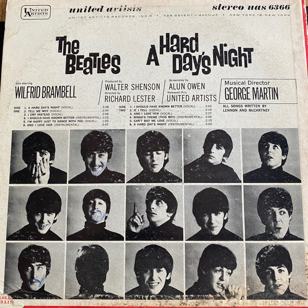 The Beatles : A Hard Day's Night (LP, Album, RE, Pin)